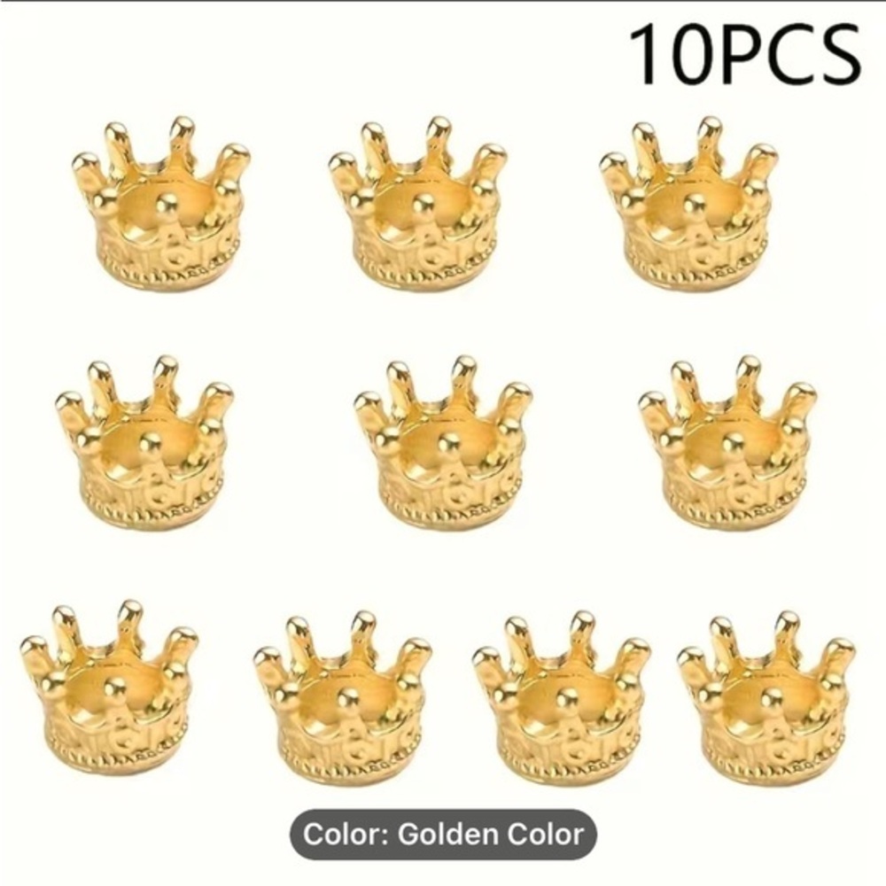 *PROMOTION - ‘Free with any purchase!’ 10Pcs Vintage Princess Crown Spacer Beads
